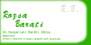 rozsa barati business card